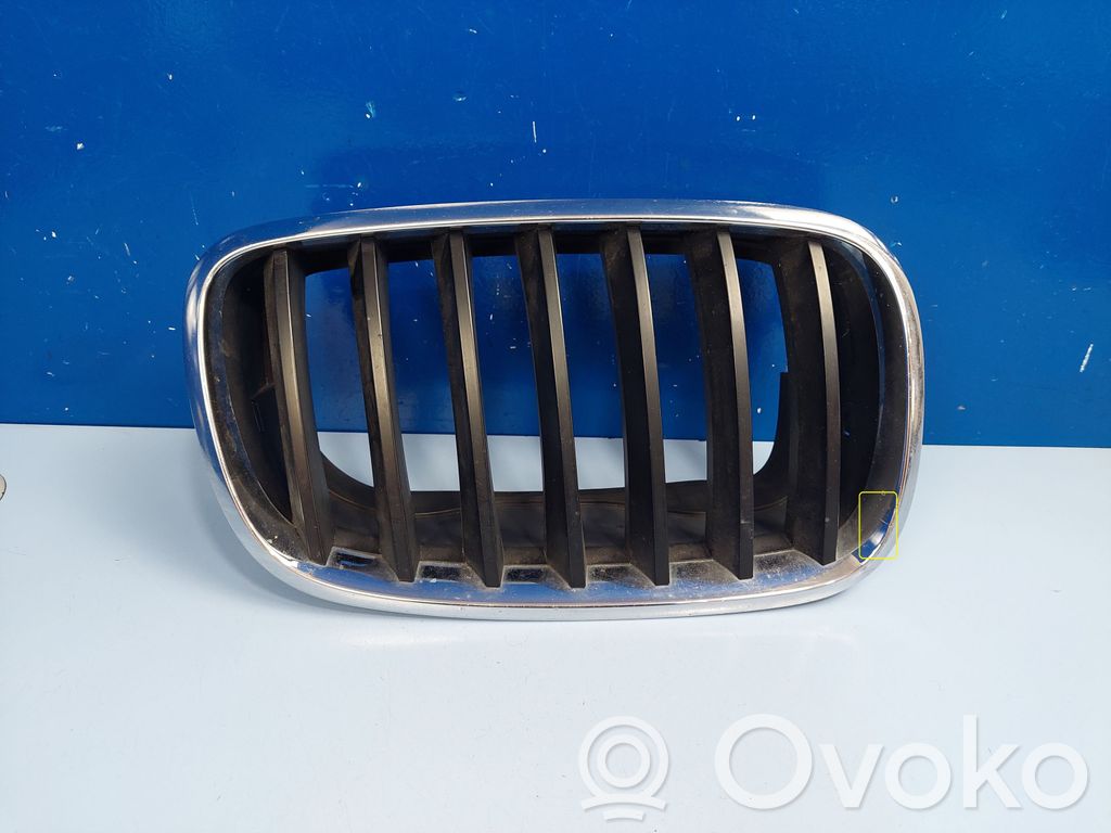 BMW X5 E70 Etupuskurin ylempi jäähdytinsäleikkö 
