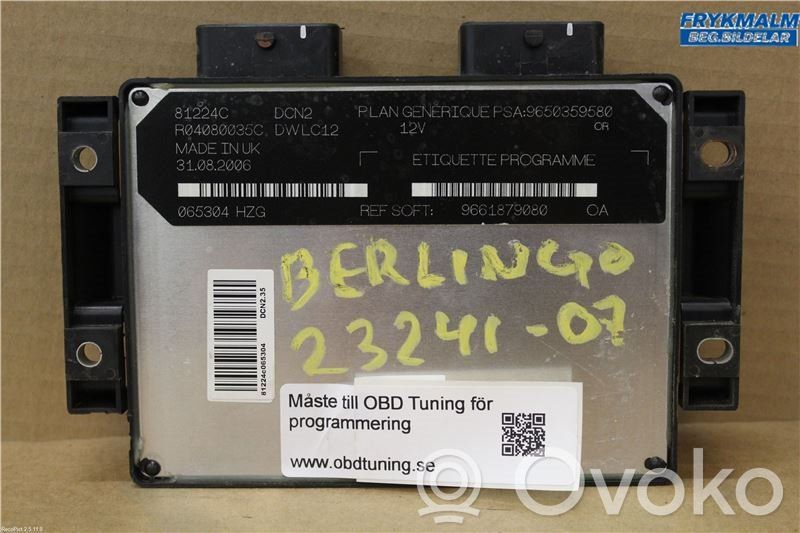 Citroen Berlingo Injection control unit/module 