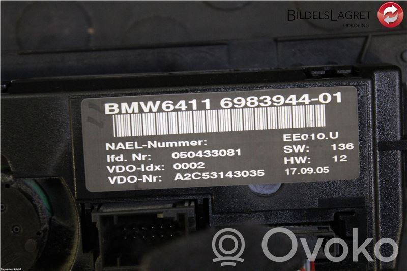 BMW 3 E90 E91 Climate control unit 