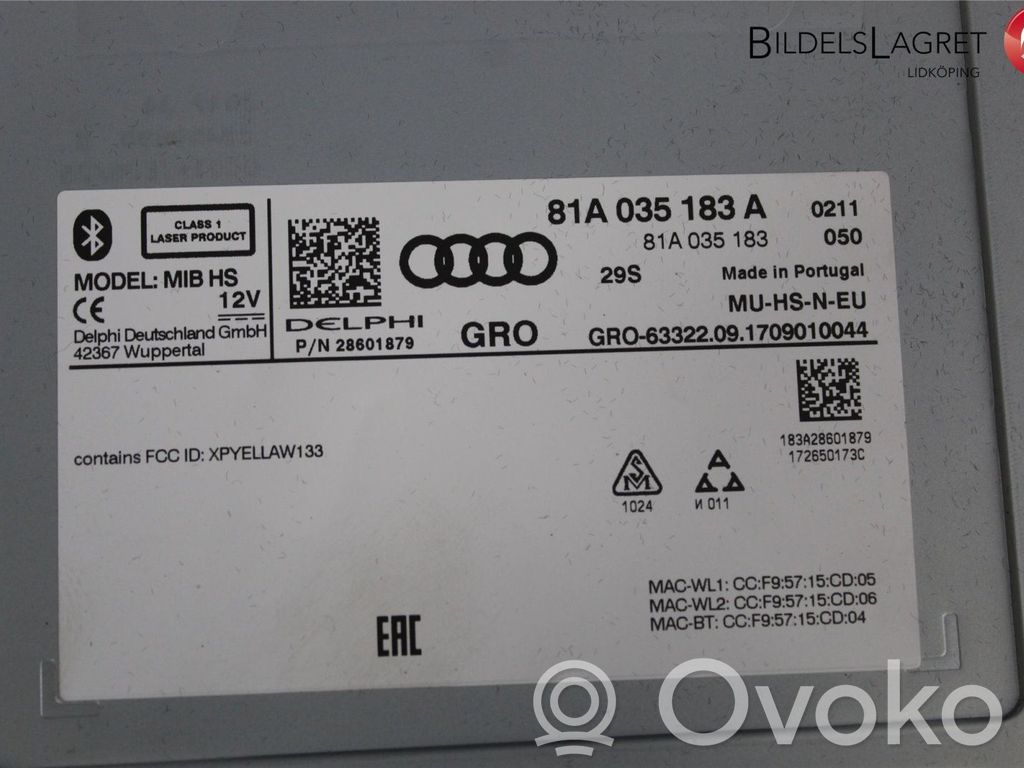 Audi A3 S3 8V Bedieneinheit Controller Multimedia 