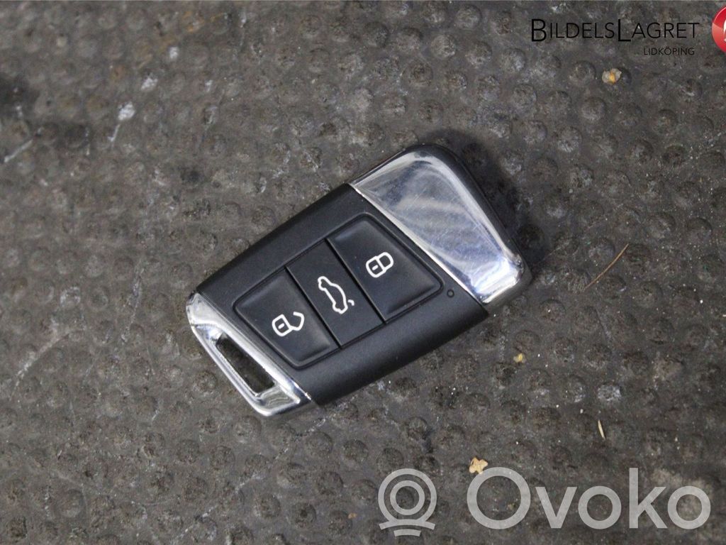 Volkswagen PASSAT B8 Klucz / Karta zapłonu 