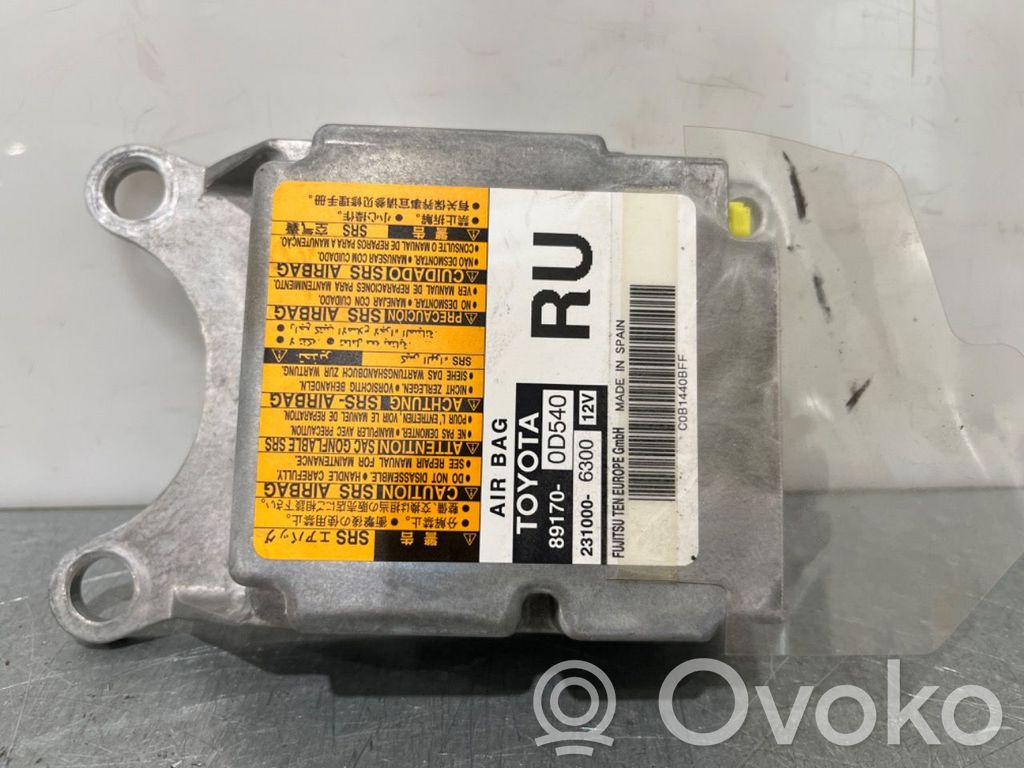 Toyota Yaris Sterownik / Moduł Airbag 