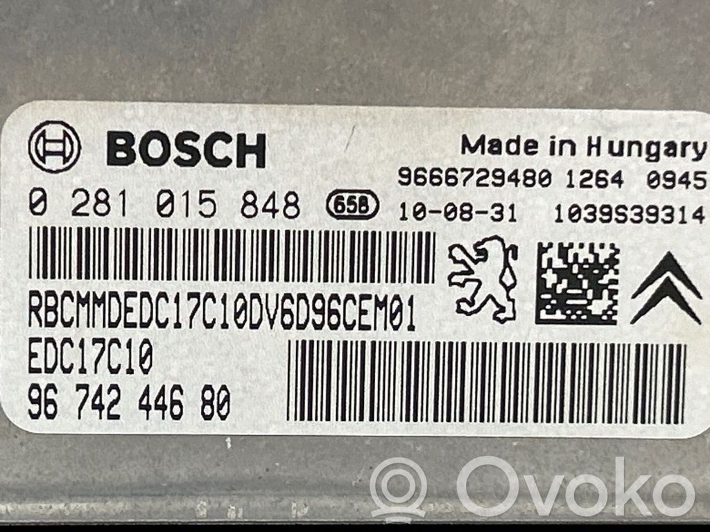Peugeot 207 Unité de commande, module ECU de moteur 