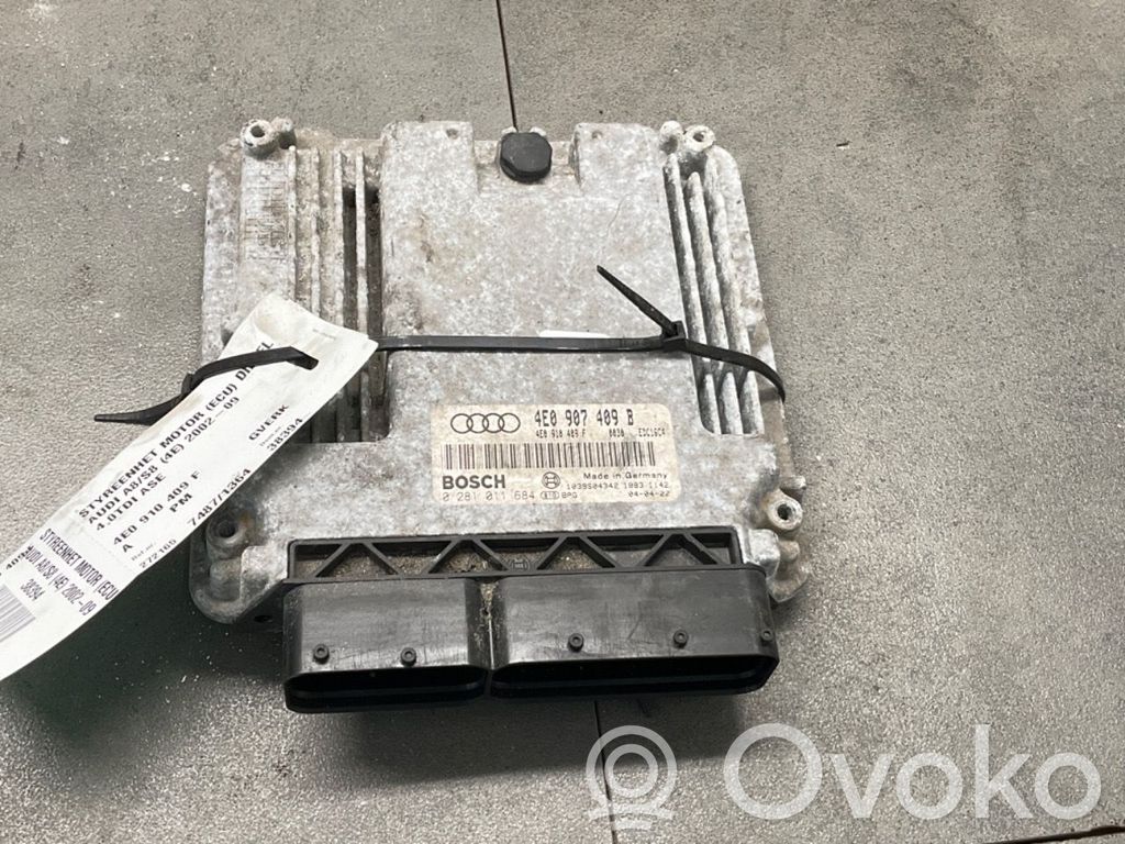 Engine control unit/module ECU   4E0910409F,4E0910409F,4E0910409F,4E0910409F