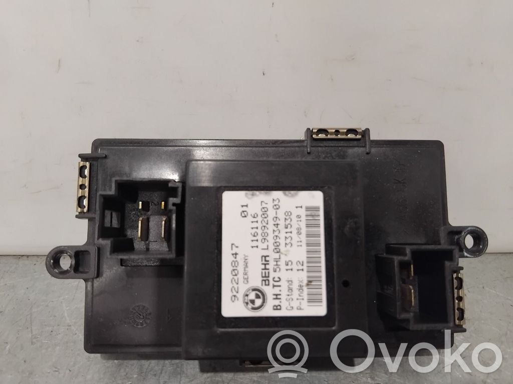 BMW 5 F10 F11 Motor aerotermă/rezistor ventilator 