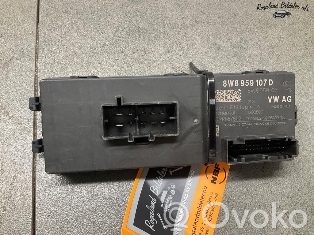 Unitate/modul comandă hayon/portbagaj   8W8959107D,8W8959107D,8W8959107D