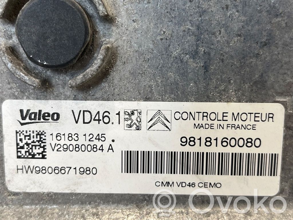 Komputer / Sterownik ECU silnika   1677628280,9818160080,9818160080,1677628280,9818160080,V29080084A