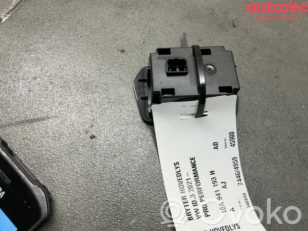 Volkswagen ID.3 Interruptor de luz 