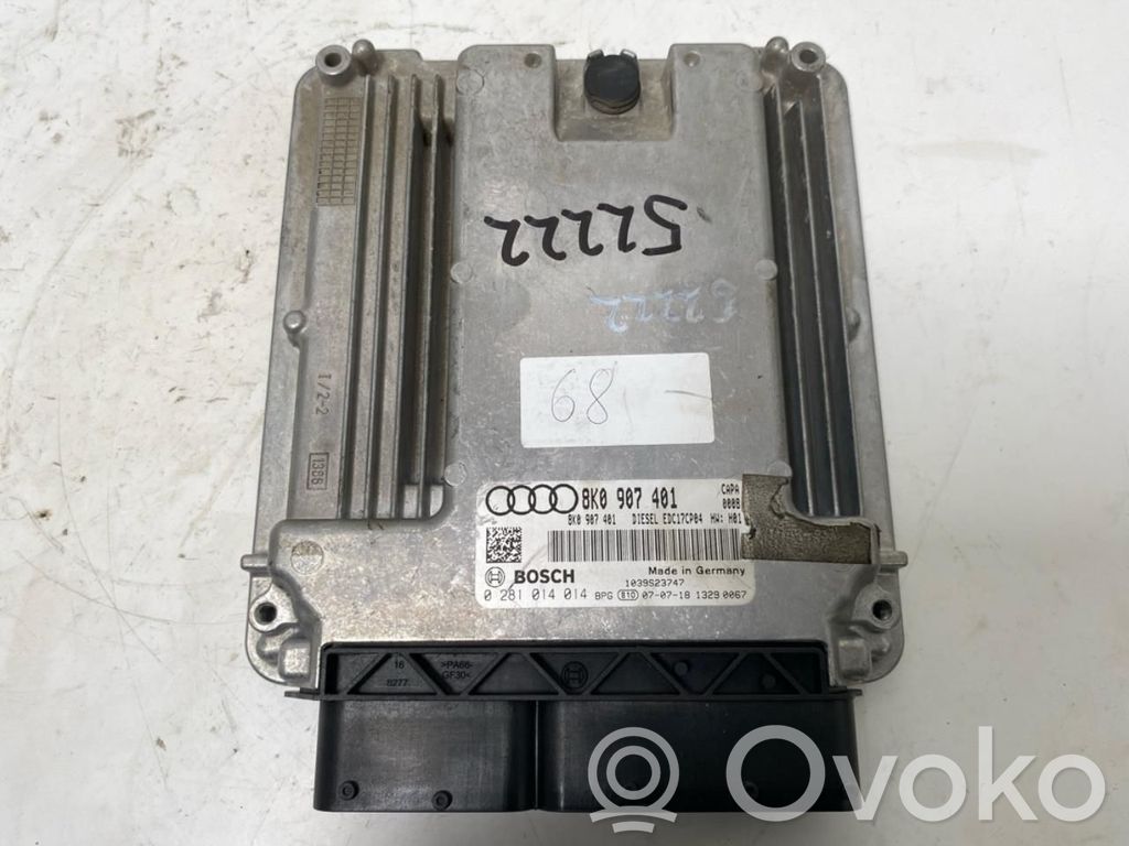 Komputer / Sterownik ECU silnika   8K0907401,0281014014,8K0990990C,0281014014,8K0907401,8K0990990C