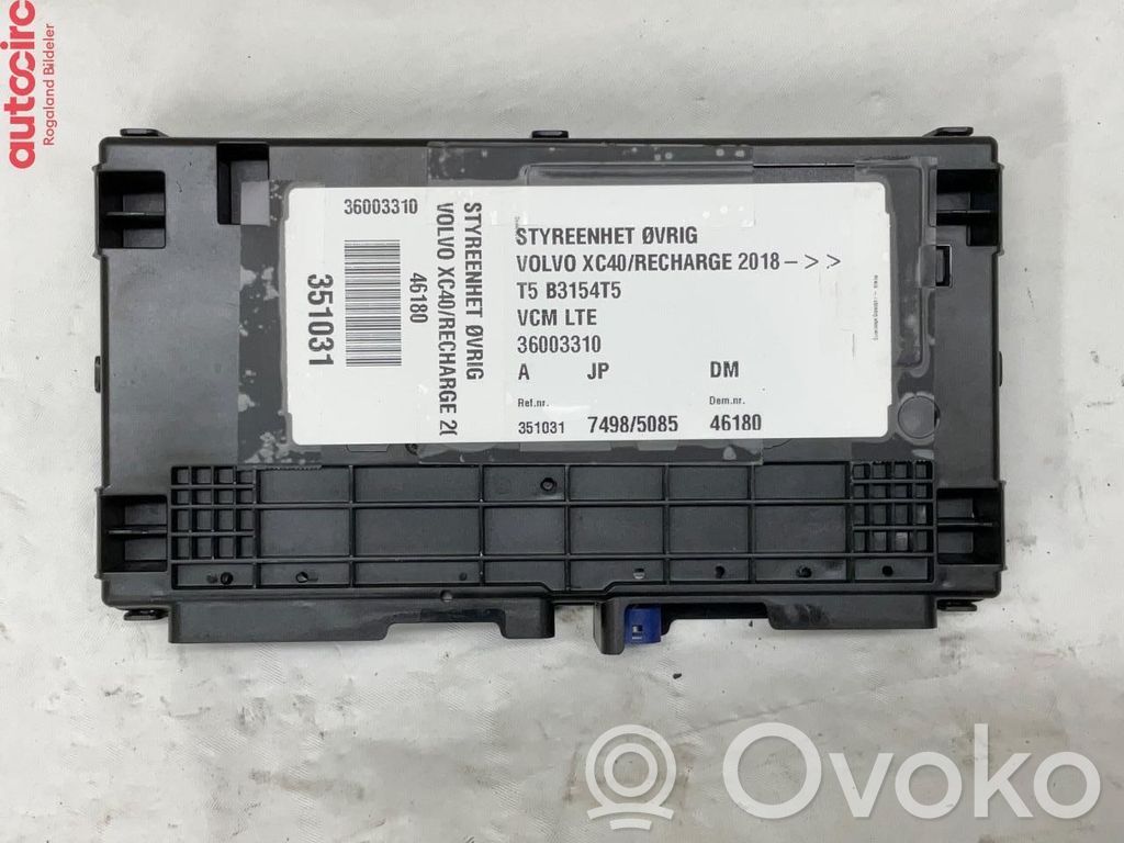 Autres unités de commande / modules   36003310,31489809,31489809,31489809,36003310