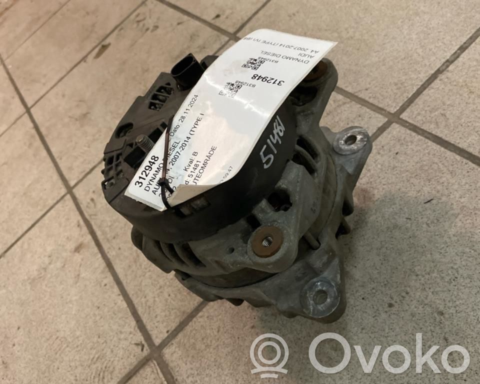 Audi A4 S4 B8 8K Generatorius 