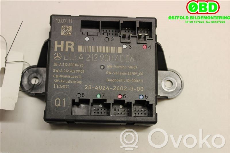 Mercedes-Benz C W204 Centralina/modulo portiere 
