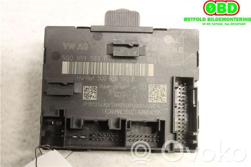 Unité de commande module de porte   5Q0959593E,5Q0959593E,5Q0959593E,5Q0959593E