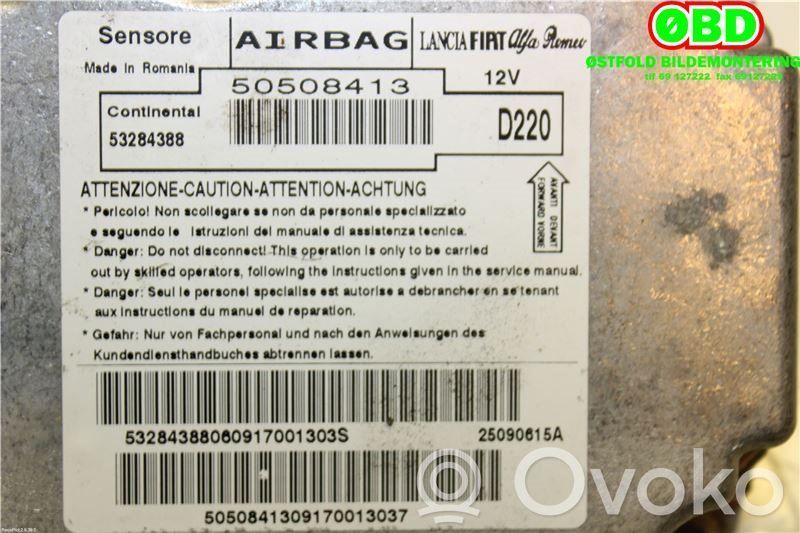 Alfa Romeo Mito Module de contrôle airbag 