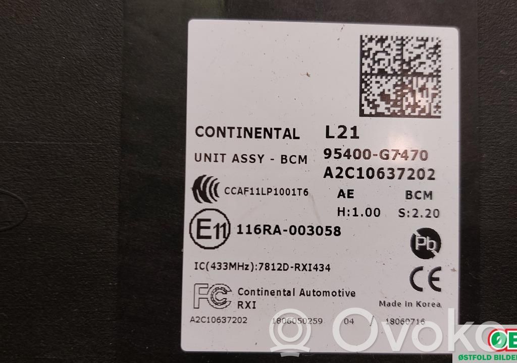 Hyundai Ioniq Module de contrôle carrosserie centrale 