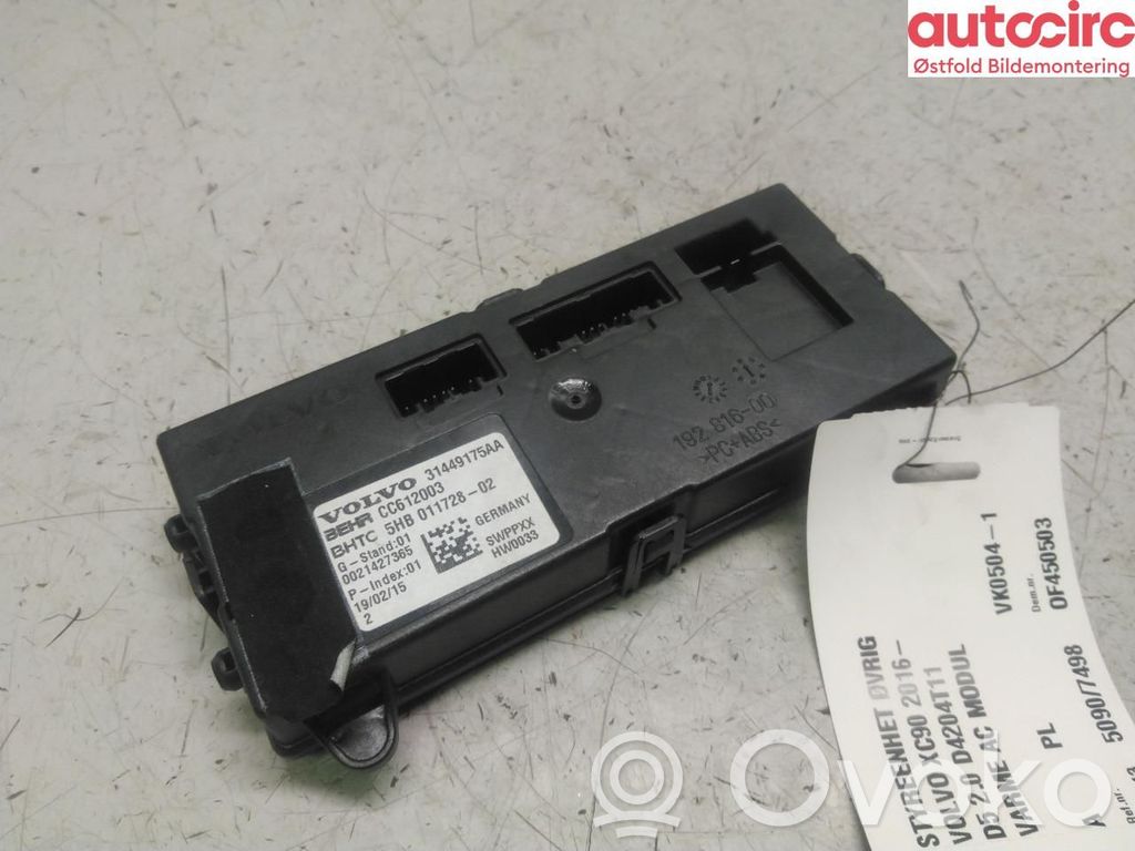 Autres unités de commande / modules   31472269,31449175,31449175,31449175,31472269