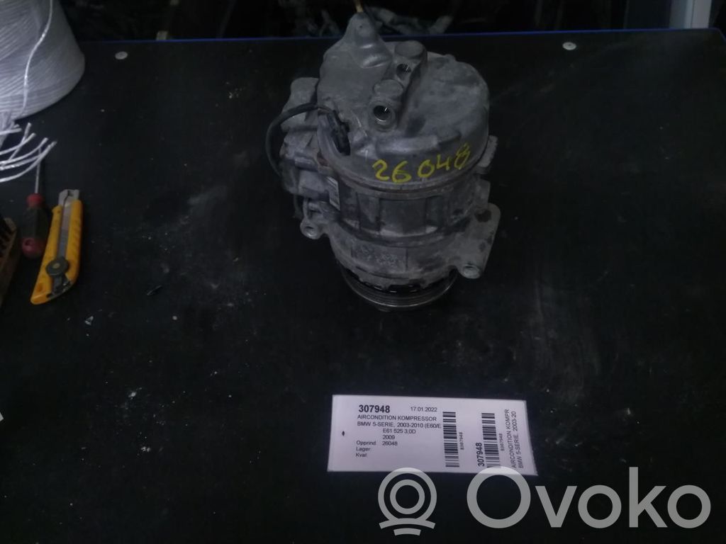 BMW 5 E60 E61 Compresor (bomba) del aire acondicionado (A/C)) 