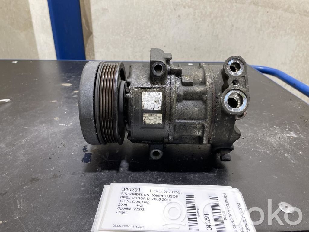 Opel Corsa D Kompresor / Sprężarka klimatyzacji A/C 