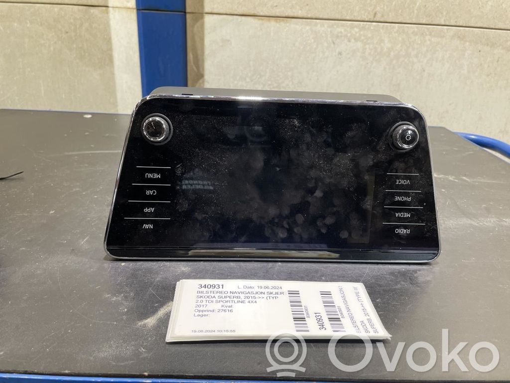 Skoda Superb B8 (3V) Screen/display/small screen 
