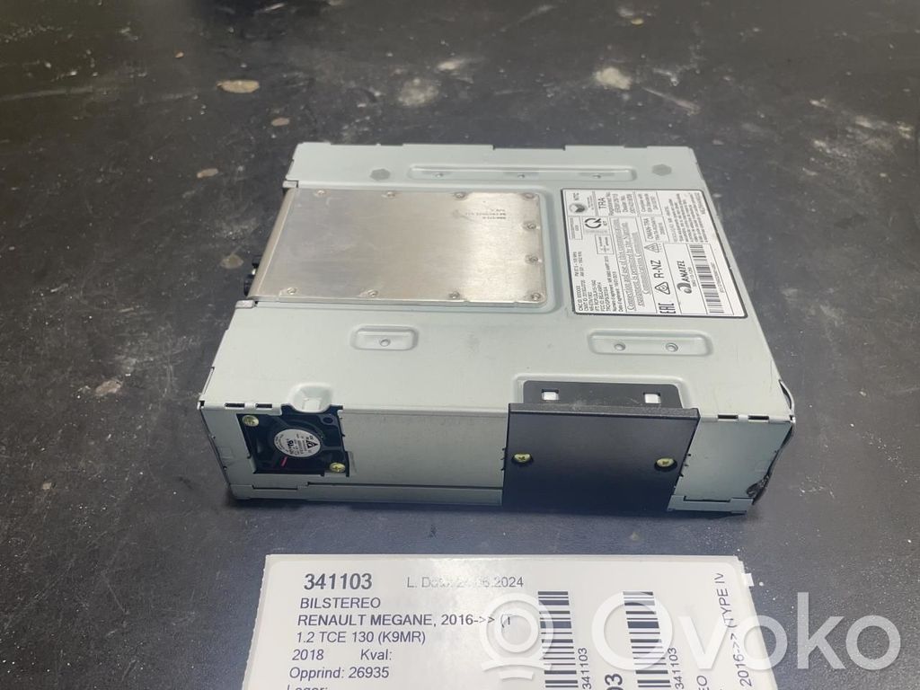 Renault Megane IV Unitate principală radio/CD/DVD/GPS 