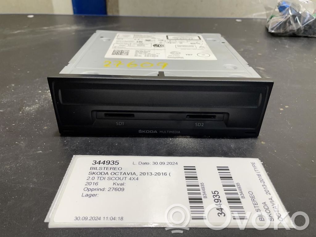 Skoda Octavia Mk3 (5E) Unità principale autoradio/CD/DVD/GPS 