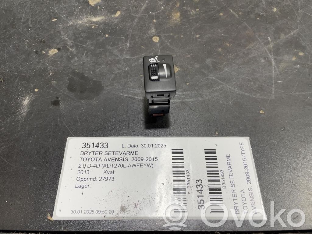 Toyota Avensis T270 Interruttore riscaldamento sedile 