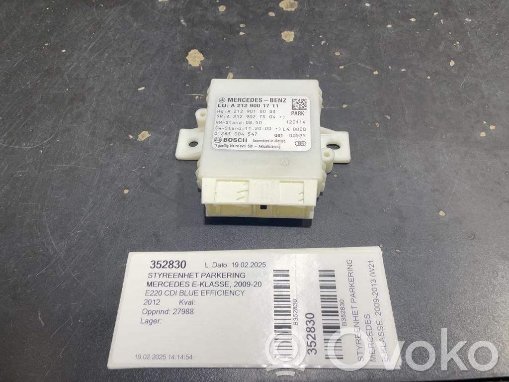 Mercedes-Benz E W212 Unitate/modul de comandă parcare PDC 