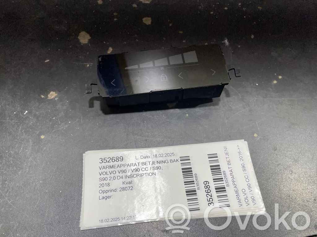 Volvo S90, V90 Panel klimatyzacji 