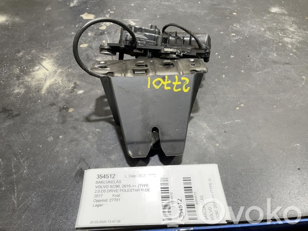 Volvo XC90 Blocco chiusura del portellone