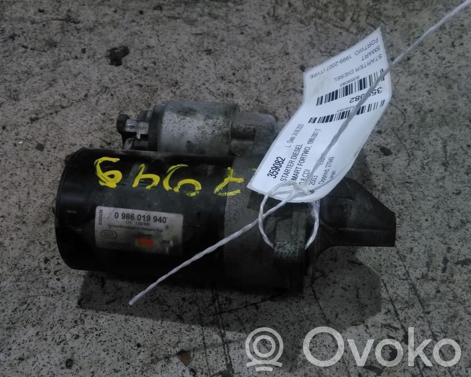 Smart ForTwo I MC01 Motor de arranque 