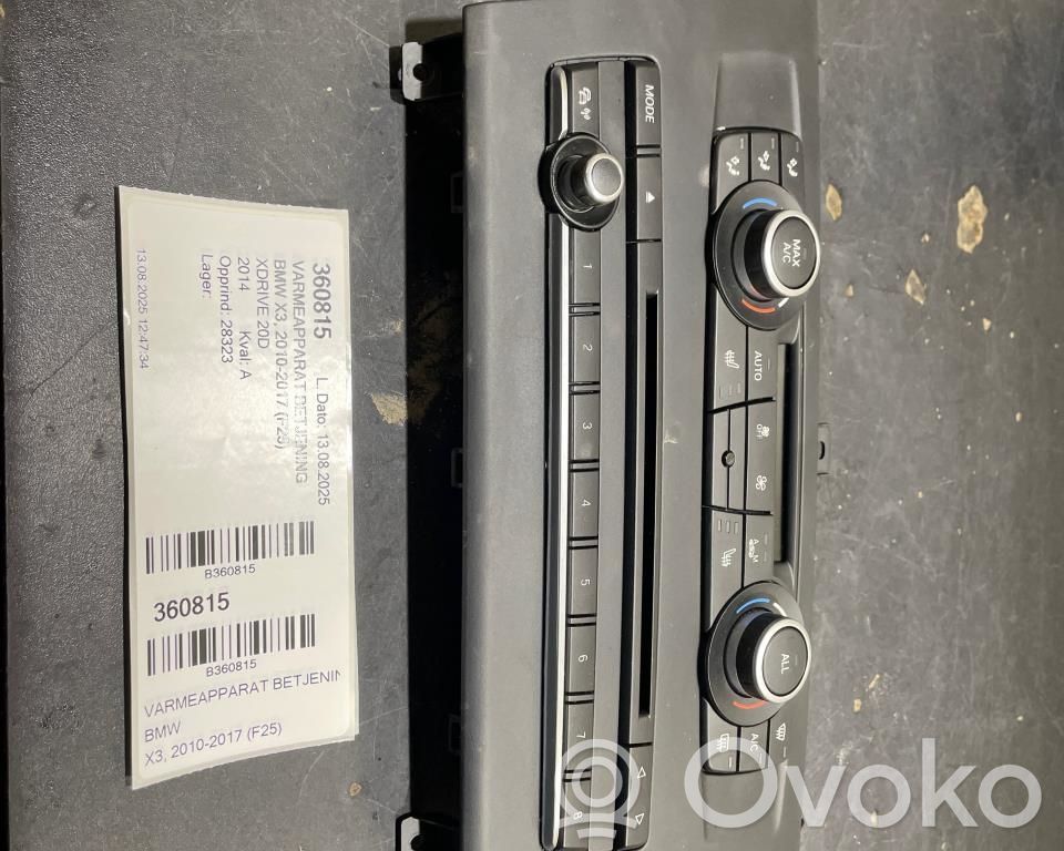 BMW X3 F25 Mascherina climatizzatore/regolatore riscaldamento