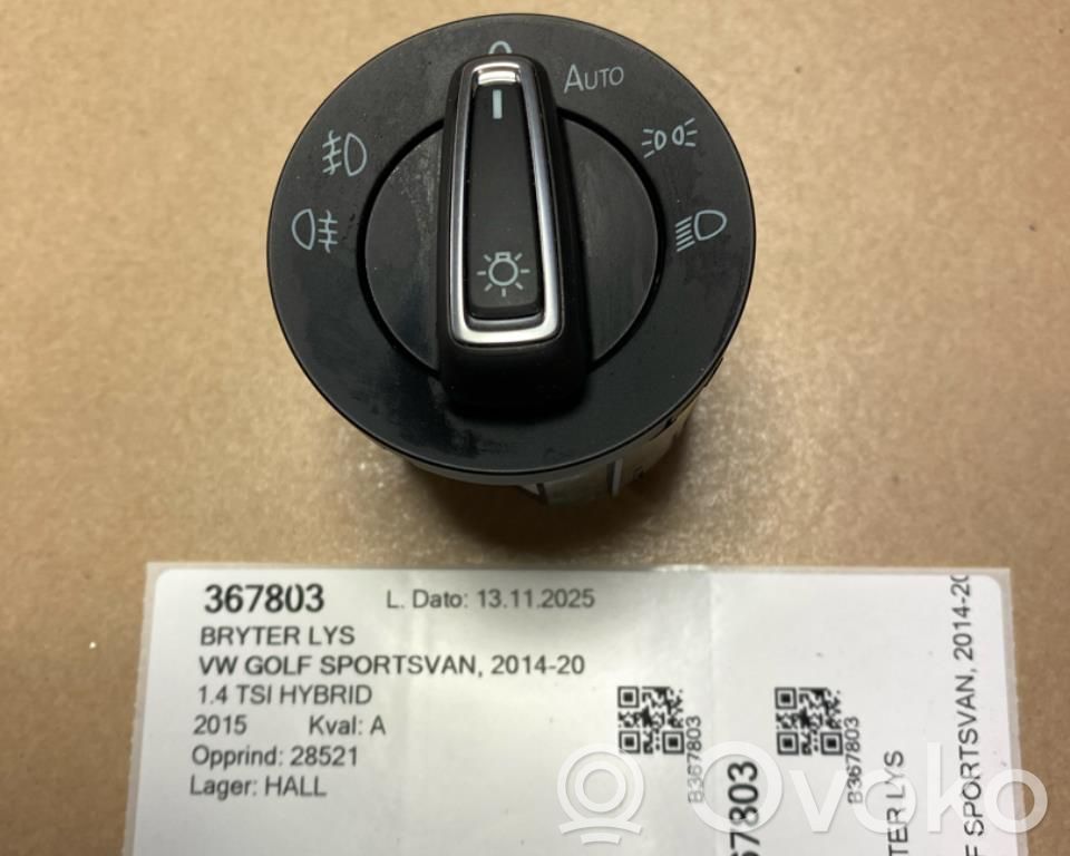 Volkswagen Golf Sportsvan Light switch 