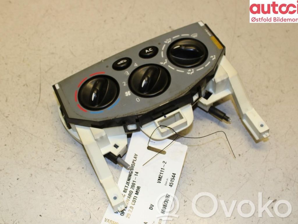 Opel Vivaro Climate control/heater control trim 