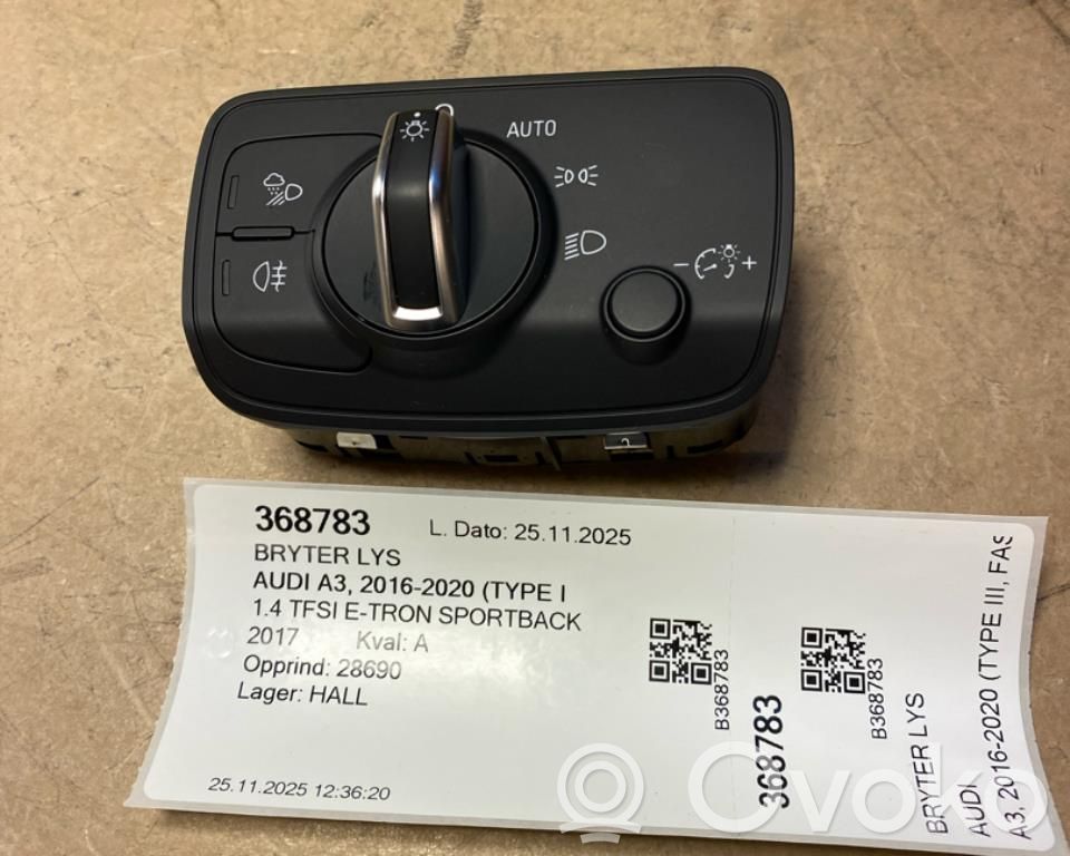 Audi A3 S3 8V Light switch 