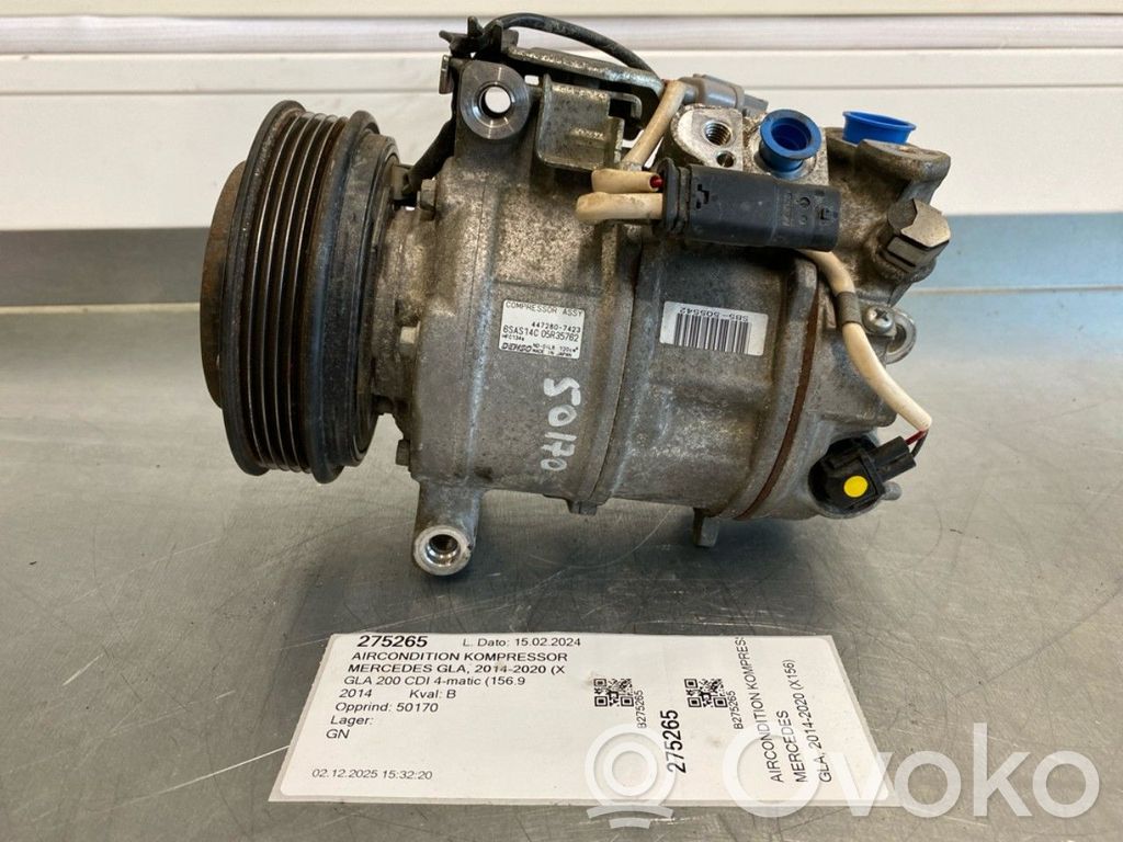 Mercedes-Benz GLA W156 X156 Kompresor / Sprężarka klimatyzacji A/C 