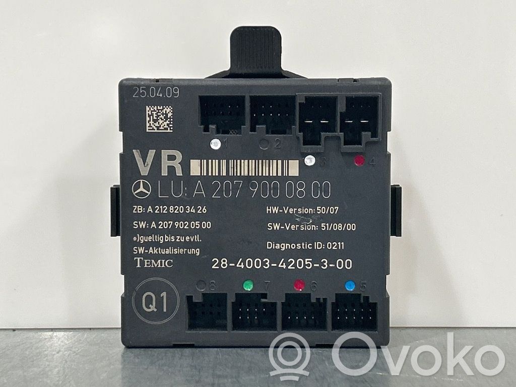 Mercedes-Benz E C207 W207 Unité de commande module de porte