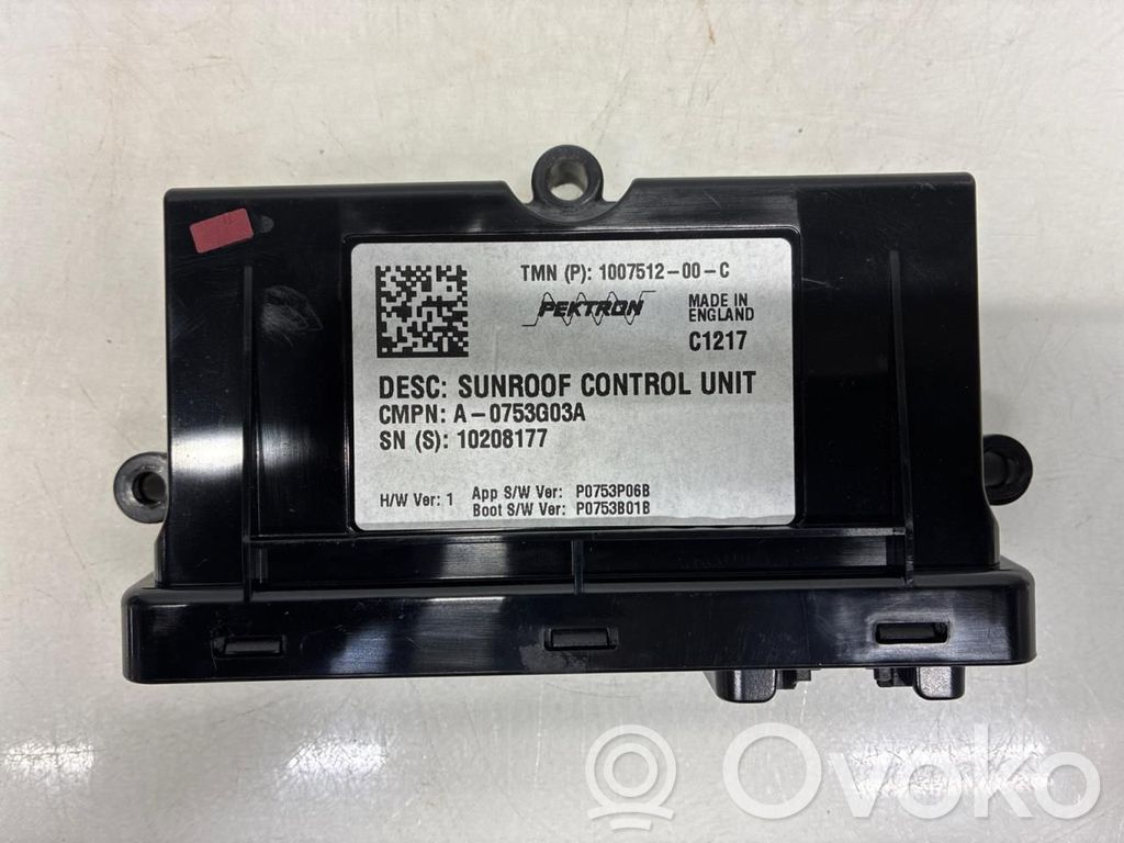 Unité de commande / module de toit ouvrant   100751200C,100751200C,100751200C
