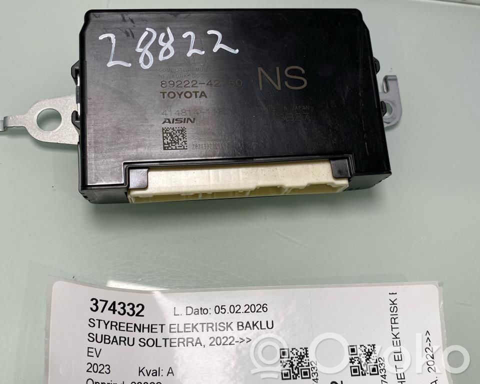 Subaru Solterra Unité de commande / module de hayon 