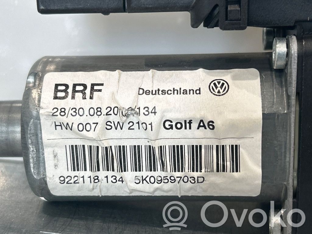 Volkswagen Golf VI Alzacristalli elettrico della portiera anteriore 