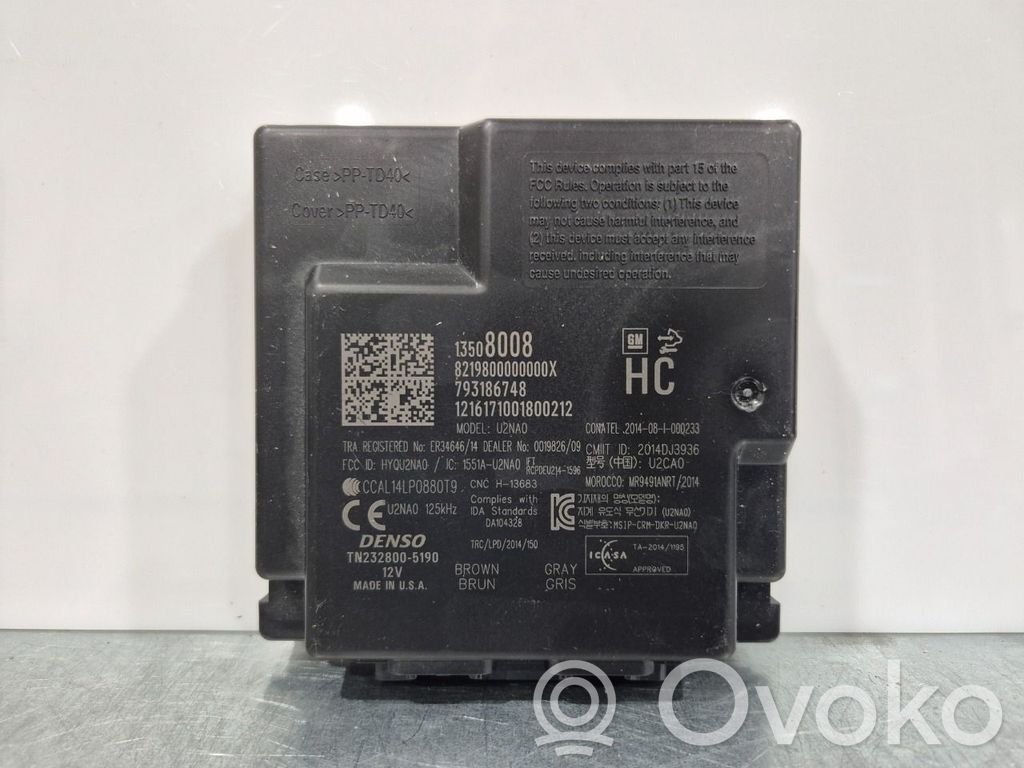 Opel Astra K Keyless (KESSY) go control unit/module 