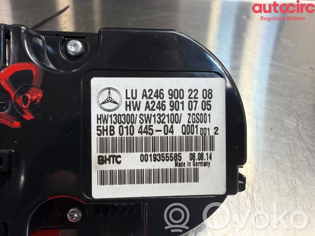 Mercedes-Benz CLA C117 X117 W117 Mascherina climatizzatore/regolatore riscaldamento 