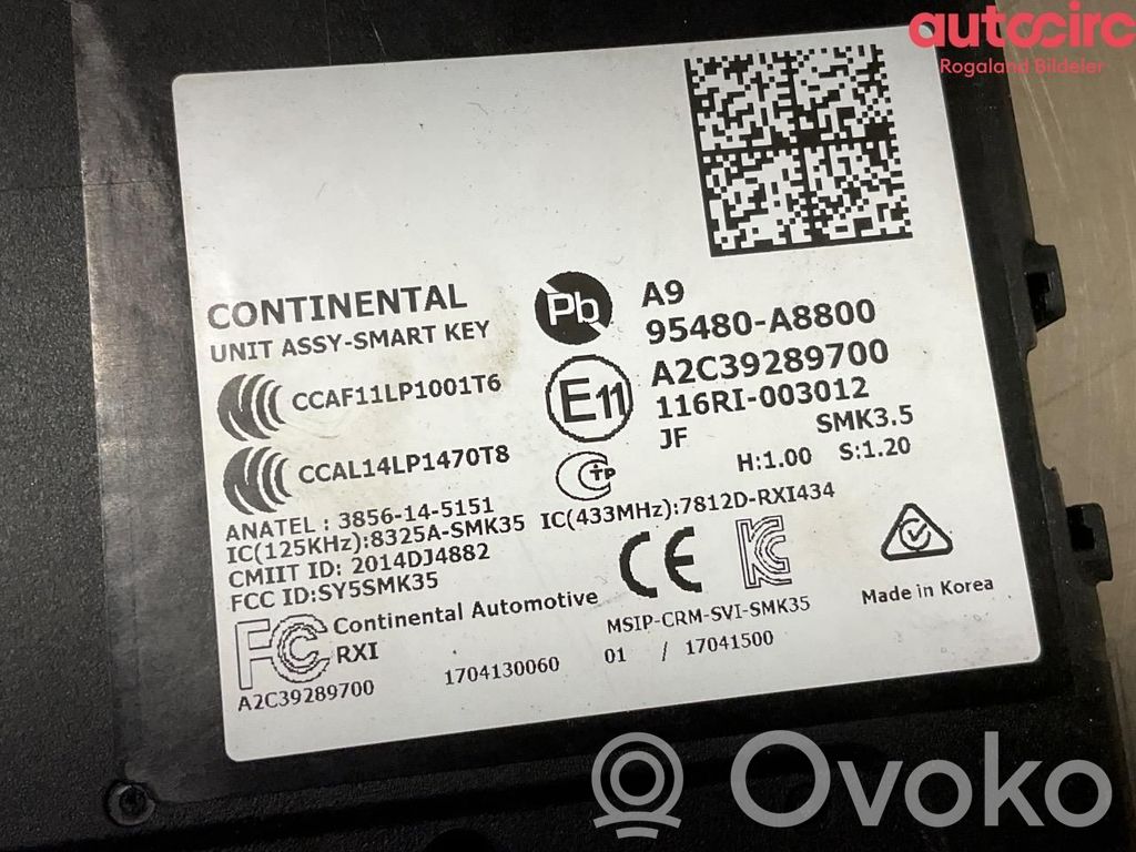 KIA Optima Centralina/modulo keyless go 