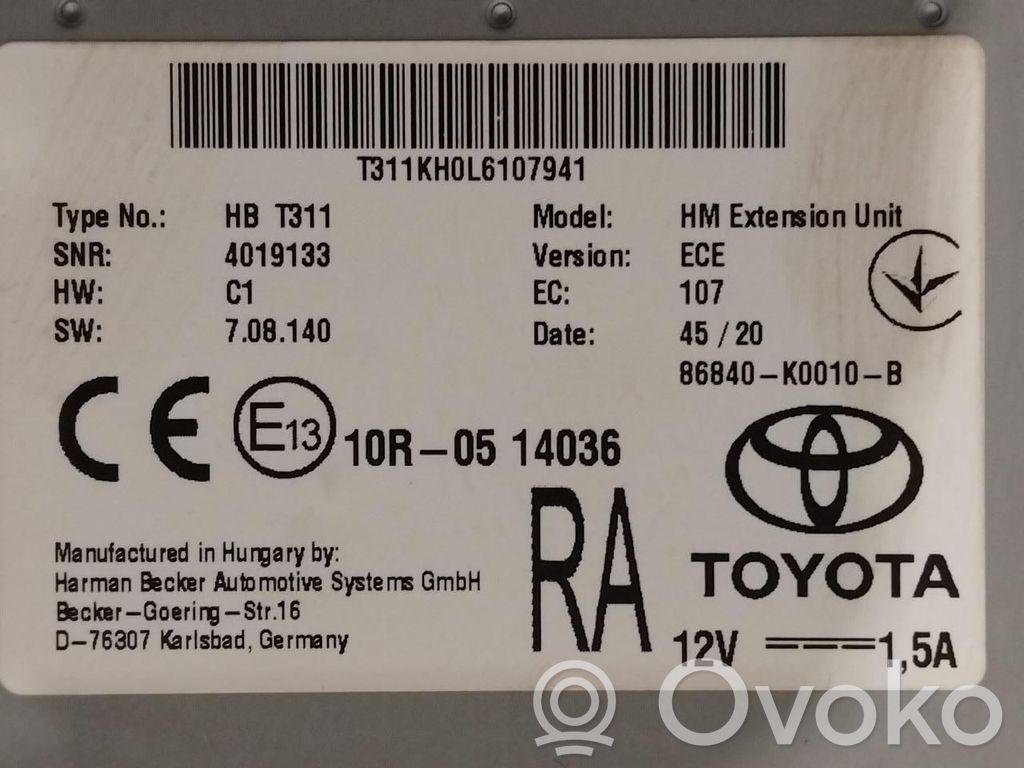 Toyota RAV 4 (XA50) Otras unidades de control/módulos 