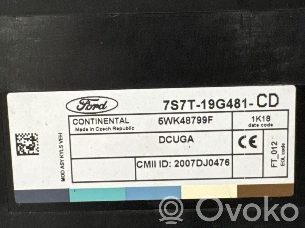 Centralina/modulo keyless go   1796482,7S7T19G481CD,7S7T19G481CD,1796482,5WK48799F,7S7T19G481CD