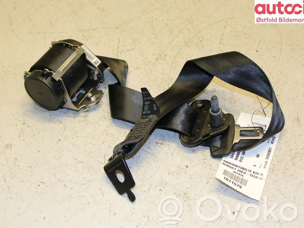 Renault Zoe Ceinture de sécurité arrière