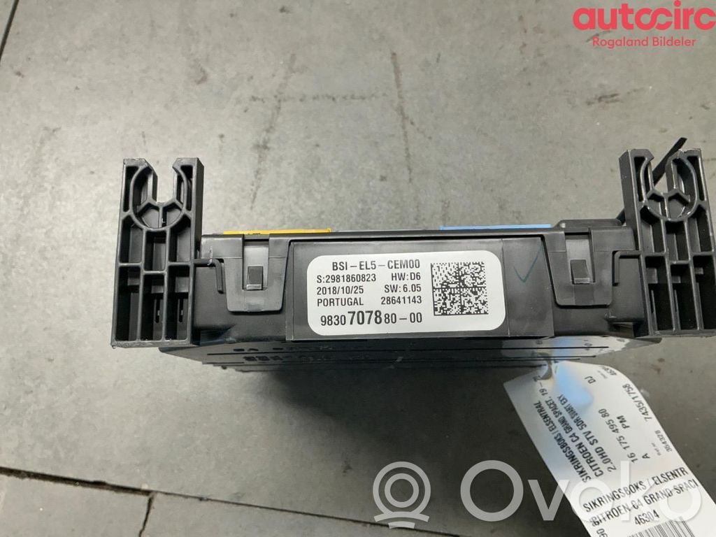 Citroen C4 SpaceTourer Fuse box set 
