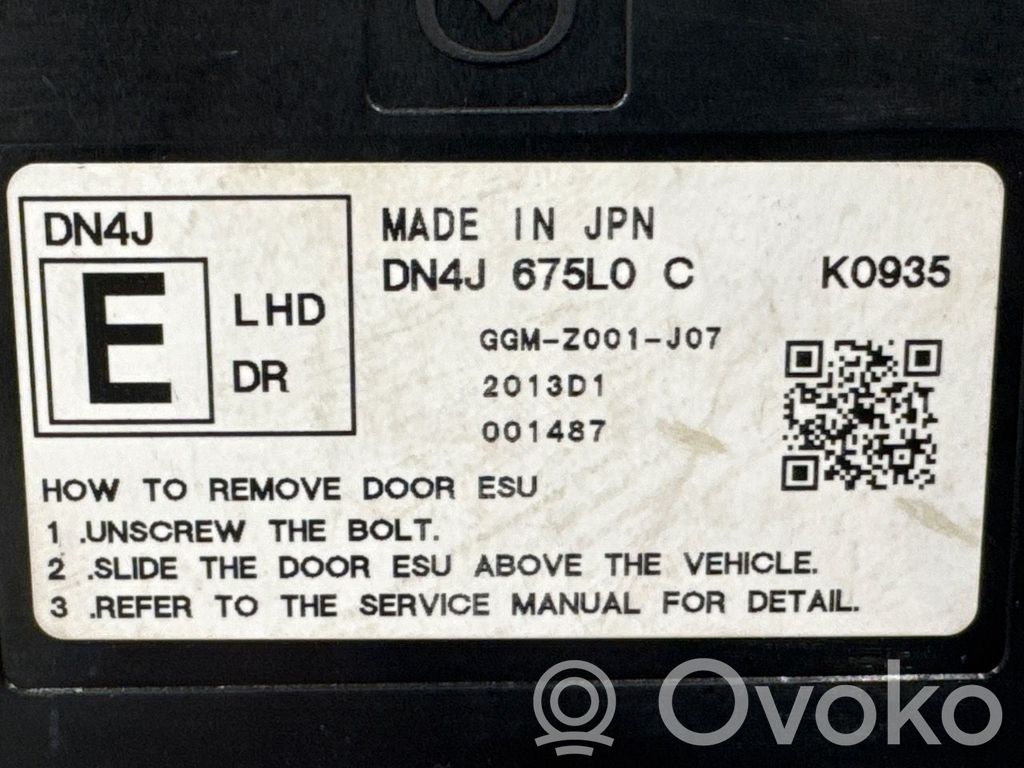 Mazda MX-30 Door control unit/module 