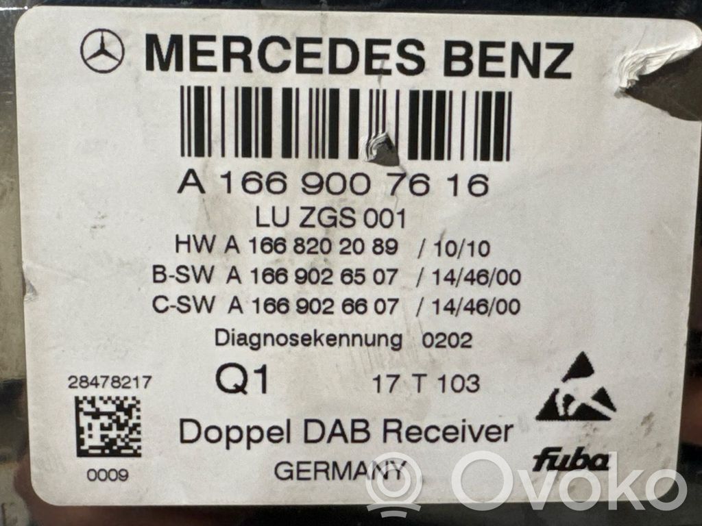 Mercedes-Benz ML W166 Kit sistem audio 