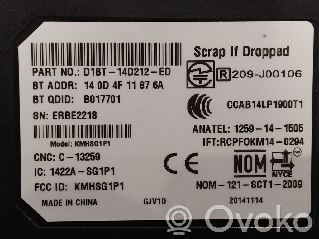Autres unités de commande / modules   2117587,D1BT14D212ED,D1BT14D212ED,2117587,D1BT14D212ED