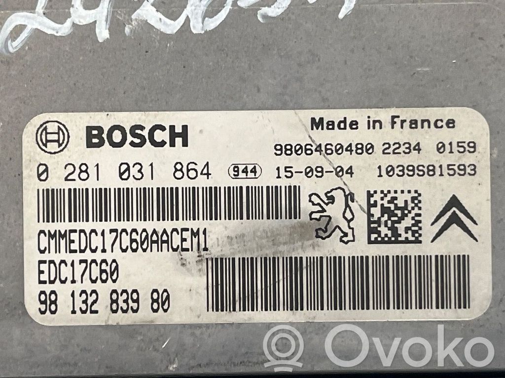 Citroen Berlingo Unité de commande, module ECU de moteur